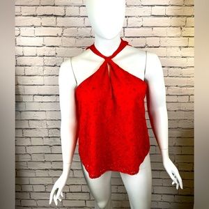 Sofia Vergara Red Lace Halter Top size 3X